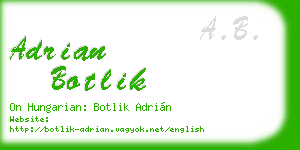 adrian botlik business card
